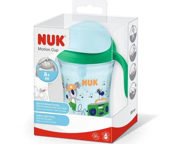 Cana Nuk Motion Cu Pai Flexibil, 230ml , Verde