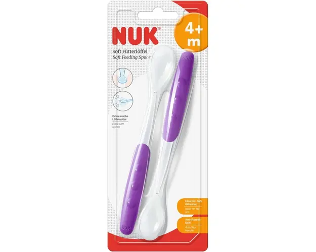 Set 2 Lingurite Nuk, Silicon, De La 4 Luni, Mov