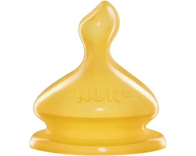 Tetina NUK din latex, cu orificiu subtire, 0-6 luni