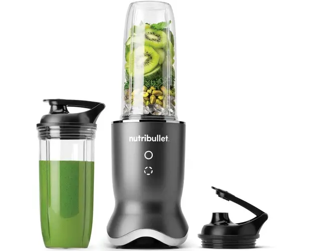 Blender Nutribullet Ultra NB1206DGCC, 0C22300099, 1200 W, 1 viteza si functie Pulse, cupa 0.7l, cupa 0.9l, 4 accesorii, gri inchis/ argintiu