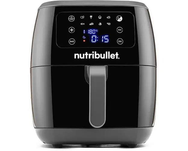 Friteuza cu aer cald Nutribullet XXL Digital Air Fryer 0C12500002, gatire fara ulei, 1800 W, 7L, 1,4kg, 8 programe presetate, afisaj digital, negru