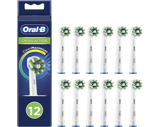 Rezerve periuta de dinti electrica Oral-B Cross Action, Tehnologie CleanMaximiser 12 buc