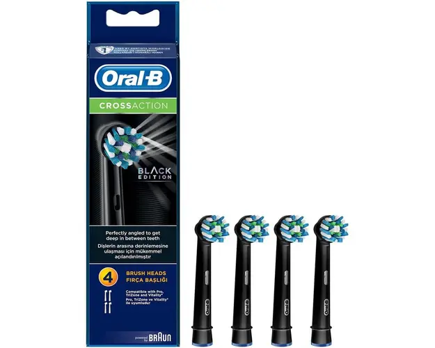 Rezerve periuta electrica Oral-B Cross Action Black edition, 4