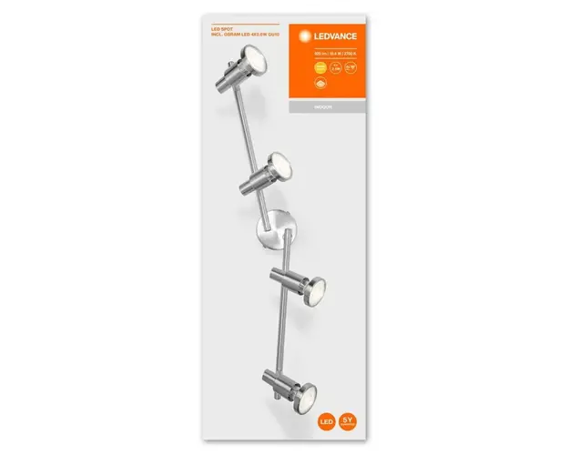 Spot LED Cvadruplu Ledvance, 4xGU10, 4x2.6W, 920 lm, lumina calda (2700K)
