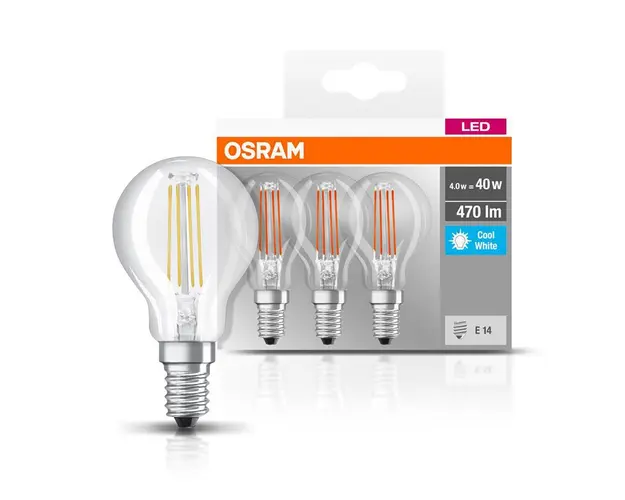Set 3 becuri Led E14, 4W, 470 lumeni, lumina neutra(4000K)
