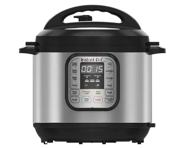 Multicooker Instant Pot Duo 6, 1000 W, 6 L, 13 programe presetate, Capac detasabil, Functie manuala, Argintiu/Negru