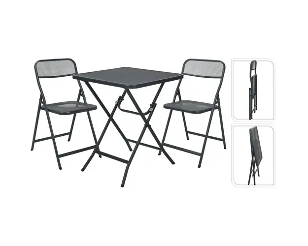 SET MOBILIER PLIABIL X81100210, 3 PIESE, GRI