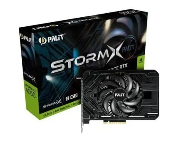 Placa video Palit GeForce RTX® 4060 StormX, 8GB GDDR6, 128-bit, G-SYNC, DLSS 3, Ray Tracing, UP to 8K