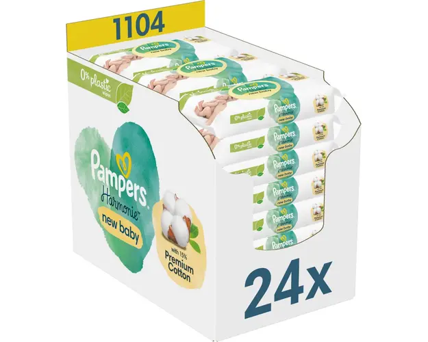 Servetele umede Pampers Harmonie New Baby, 24 pachete x 46, 1104 buc