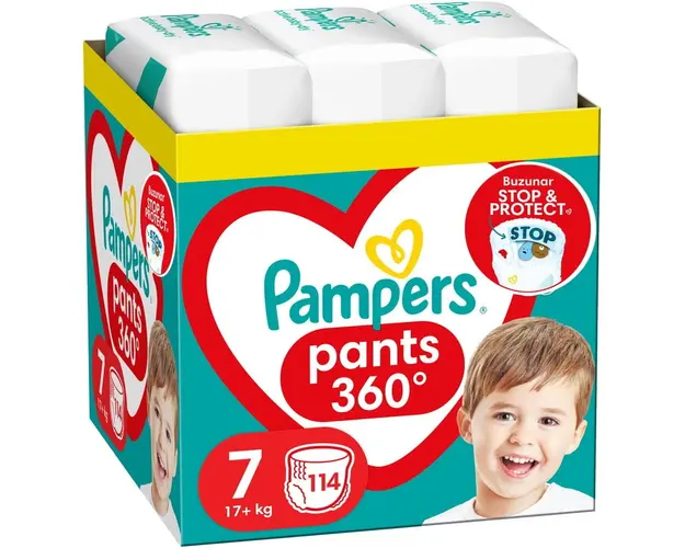 Scutece-chilotel Pampers Pants XXL Box Marimea 7, +17 kg, 114 buc