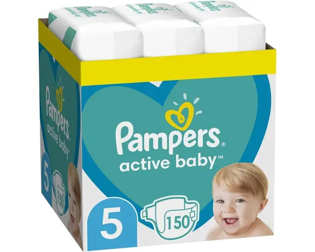 Scutece Pampers Active Baby XXL BOX, Marimea 5,11 -16 kg , 150 buc