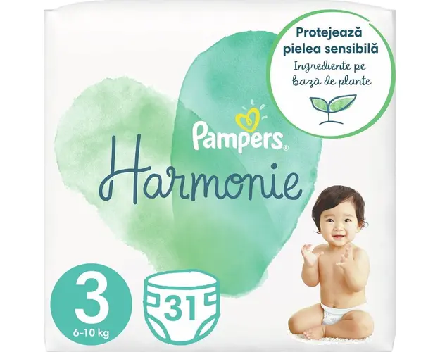 Scutece Pampers Harmonie Marimea 3, 6-10 kg, 31 buc