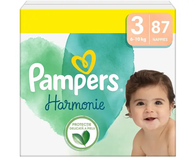 Scutece Pampers Harmonie Maxi Box Marimea 3, 6-10 kg, 87 buc