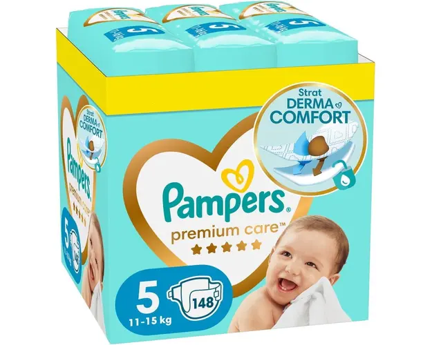 Scutece Pampers Premium Care Marimea 5, 11-16 kg, 148 buc