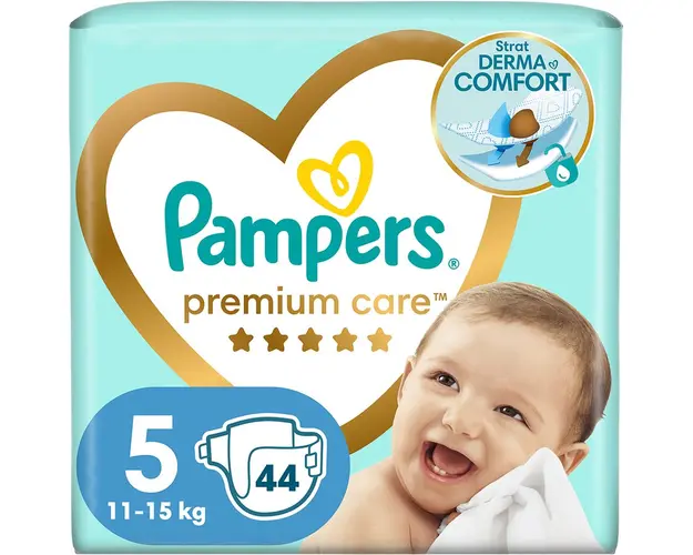 Scutece Pampers Premium Care Value Pack Marimea 5, 11-16 kg, 44 buc