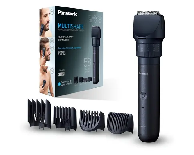 Aparat de tuns barba si parul Panasonic MultiSHAPE ER-CKL2-A301, acumulator, autonomie 70min, quick charge 1H, 58 de setari de lungime, Negru