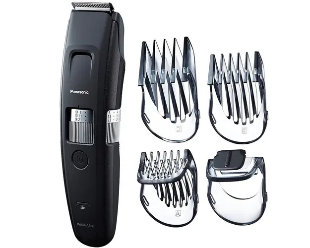 Trimmer pentru barba Panasonic ER-GB96-K503, lavabil, 0.5-30mm, acumulator sau la retea, 4 accesorii, Negru