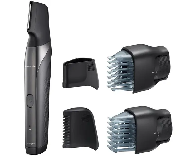 Trimmer pentru barba si par corporal Panasonic ER-GY60-H503 , 3 in 1, functionare cu si fara fir, Argintiu/Negru