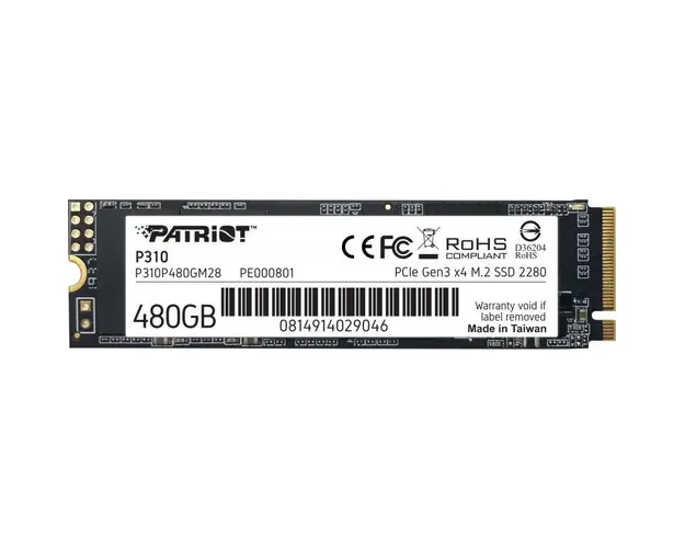 SSD Patriot P310 480GB PCI Express 3.0 x4 M.2 2280