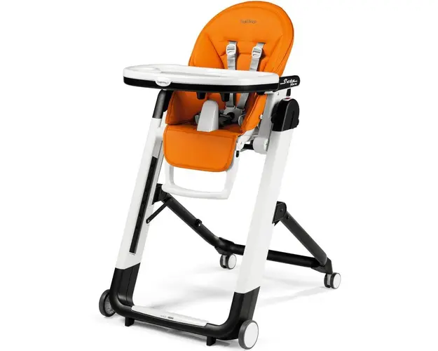 Scaun de masa 2 in 1 Peg Perego, Siesta Follow Me, Arancia, de la nastere