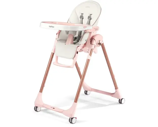 Scaun de masa 2in1 Peg Perego Prima Pappa Zero Follow Me, 0-15 Kg, Mon Amou, Bej / Roz