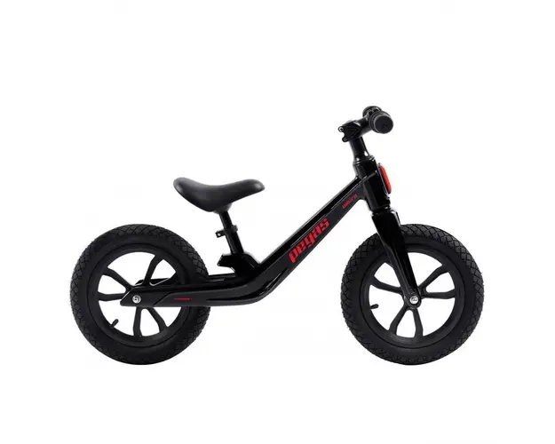 Bicicleta Micro Fara Pedale, Din Magneziu, Cu Kit De Schi Inclus, Roti 12 inch Negru /Rosu