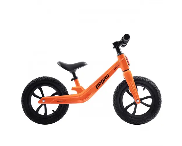 Bicicleta Micro Fara Pedale, Din Magneziu, Cu Kit De Schi Inclus, Roti 12 inch Portocaliu /Negru