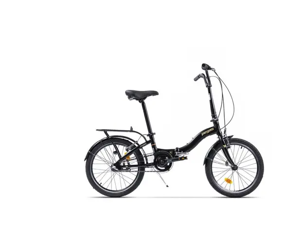 Bicicleta Pegas Camping 20 inch, Aluminiu 3S Negru Nisipiu