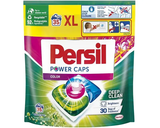 Detergent de rufe capsule Persil Power Caps Color, 35 spalari