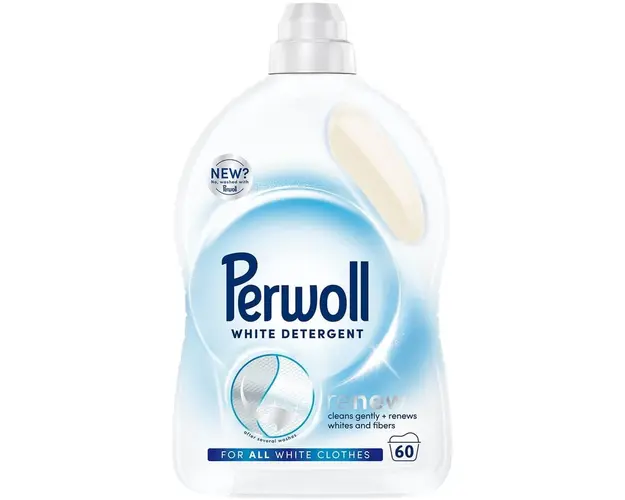 Detergent lichid pentru rufe Perwoll Renew White, 60 spalari, 3000 ml