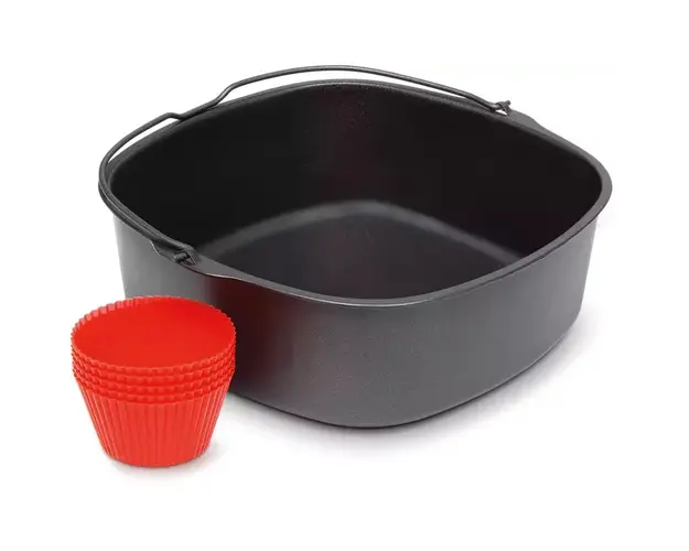 Accesoriu set principal de coacere Philips HD9925/01 (tava de copt, 7 forme pentru briose) compatibil cu gama Airfryer Compact HD920x, HD9252