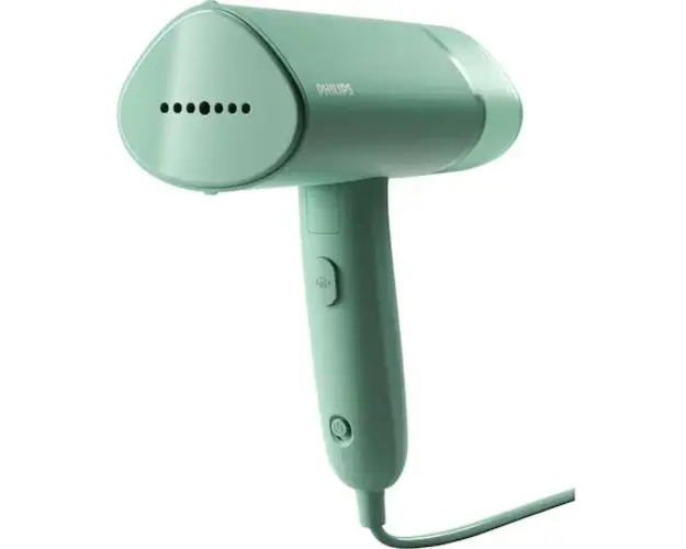 Aparat de calcat vertical cu aburi Philips Seria 3000 STH3010/70, 1000 W, 20 g/min, compact si pliabil, rezervor detasabil 100 ml, husa, Turcoaz