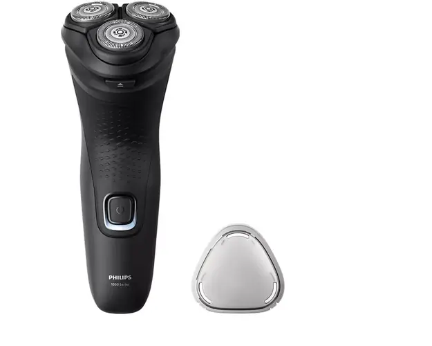 Aparat de ras Philips Shaver Seria 1000 S1141/00, umed şi uscat, fara fir, capete 4D flexibile, lame autoascutire, 40 min, Negru
