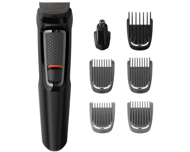 Aparat de tuns barba si parul 7 in 1 MG3720/15, lame cu ascutire automata, acumulator, 2 piepteni pentru aspect nebarbierit, 2 piepteni pentru barba, 1 pieptene pentru par, negru