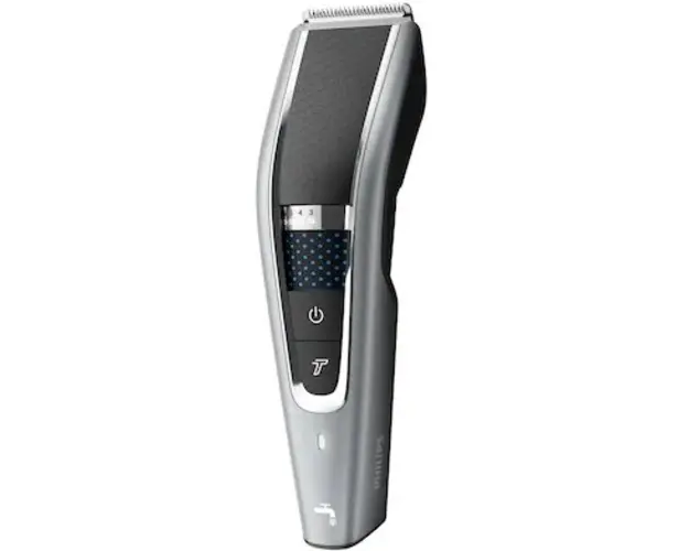 Aparat de tuns lavabil Philips HC5650/15, 28 setari de lungime, Carcasa depozitare , Lame din otel inoxidabil, Accesoriu pentru barba, Argintiu