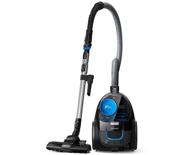 Aspirator fara sac PowerPro Compact FC9331/09, 650 W, 24.3kWh/an, 1.5 l, PowerCyclone 5, perii TriActive, filtru anti-alergic ECARF, clasa A, negru