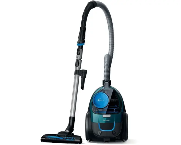 Aspirator fara sac PowerPro Compact FC9334/09, 650 W, 1.5 l, 24.3kWh/an, PowerCyclone 5, perii TriActive, TurboBrush, filtru anti-alergic ECARF, clasa A, verde