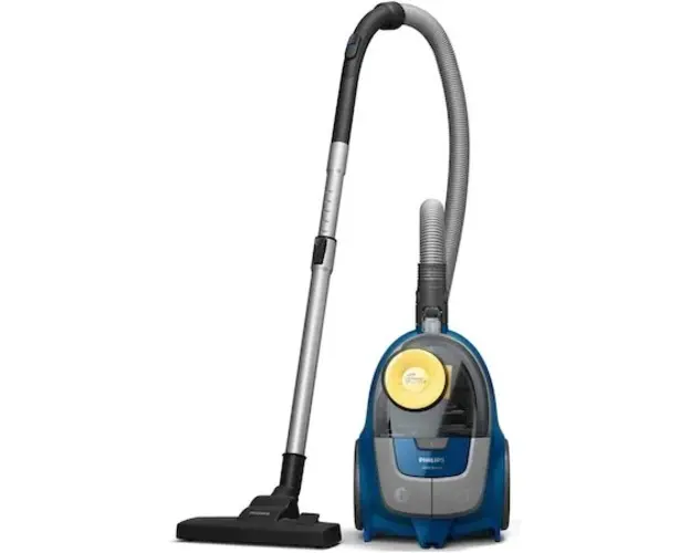 Aspirator Philips fara sac Seria 2000 XB2125/09, tehnologie PowerCyclone 4, 850w, filtru de aer Super Clean, perie multifunctionala, design compact si usor, 9m lungime, Albastru