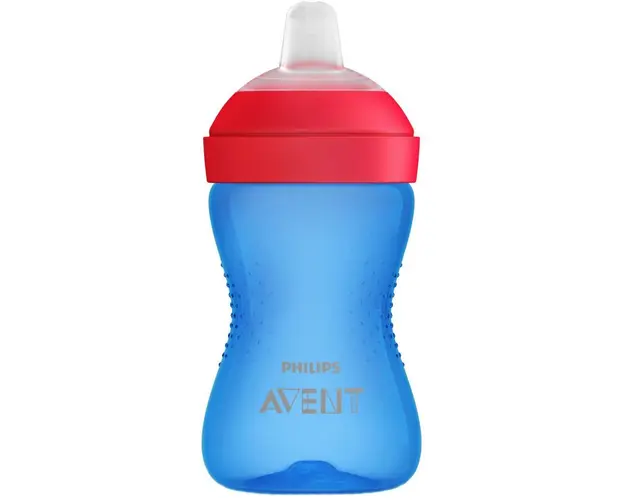 Cana Philips Avent SCF802/01, 300 ml, 9 luni +, Albastru/Rosu