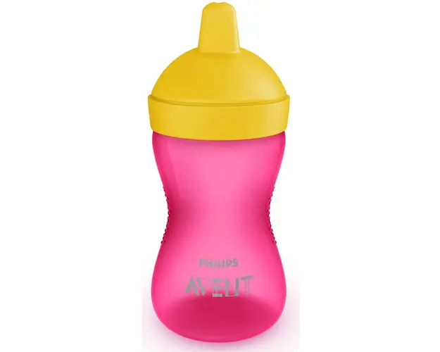 Cana Philips Avent SCF804/04, 300 ml, 18 luni +, Roz/Galben