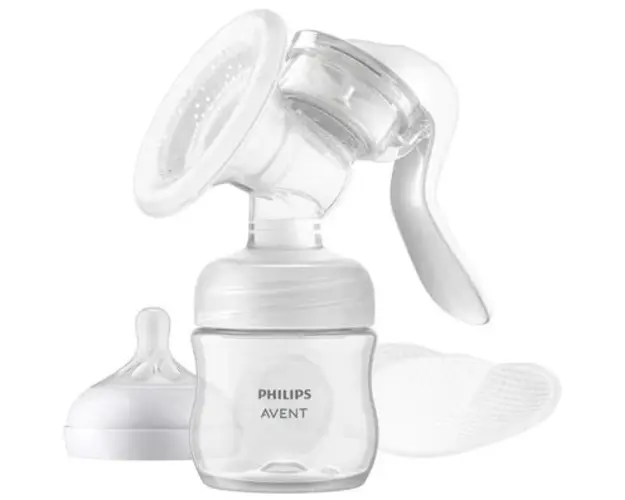Pompa de san manuala cu biberon pentru hranire naturala Philips Avent SCF430/10