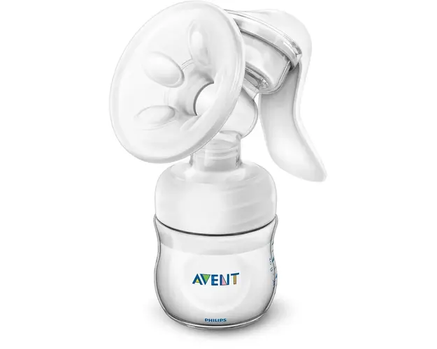 Pompa manuala pentru san Philips-AVENT SCF330/20 + Recipient Philips AVENT pentru stocarea laptelui matern SCF330+SCF619