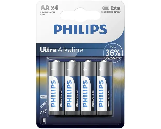 Baterii ULTRA ALKALINE AA, 4 BUC