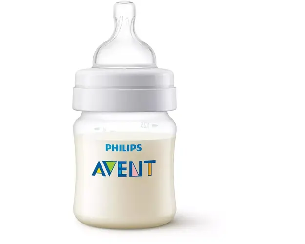 Biberon anti-colici Philips Avent SCY100/01, 125 ml, Tetina cu debit 1, +0 luni, fara BPA