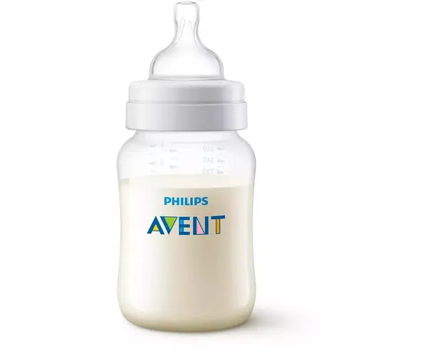 Biberon anti-colici Philips Avent SCY103/01, 260ml, Tetina cu debit 2, +1 luni, fara BPA