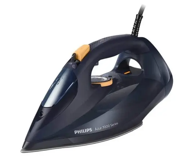 Fier de Calcat Philips DST7060/20, 3000W, 250g/min, 300ml, Talpa SteamGlide Elite, Bleumarin-Galben