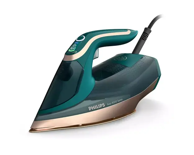 Fier de calcat Philips DST8030/70 Seria8000, 3000W, OptimalTemp, talpa Steamglide Elite si DinamiQ, pompa Turbosteam Abur 70 g/min, jet de abur 240 g, rezervor 350ml, oprire automata, sistem antipicurare, Turcoaz