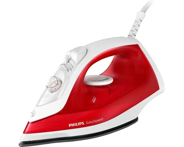 Fier de calcat Philips EasySpeed GC1742/40, 2000 W, rezervor 220ml, 25 g/min, jet de abur 90g, talpa antiaderenta, glisor anticalcar, Rosu