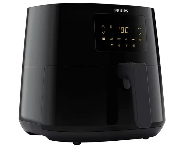 Friteuza fara ulei Philips Airfryer HD9270/90 Essential Collection, capacitate 6.2 L, afisaj digital, 7 setari presetate. Dimensiune XL, display digital cu 8 presetari (cartofi congelati, carne, peste, functie de mentinere la cald si multe altele), curat