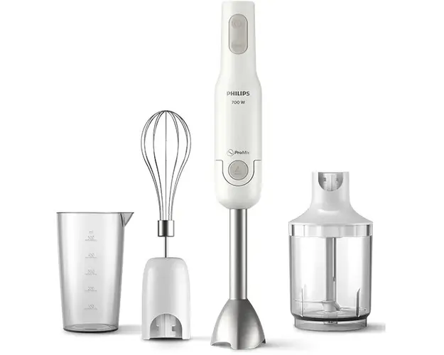 Mixer vertical PHILIPS Daily Collection HR2545/00, 0.5l, 700W, 2 trepte viteza, alb-gri